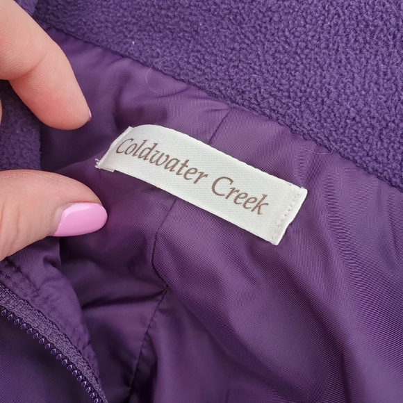 Coldwater Creek Purple Fleece Windbreaker Jacket Women's Size XS EUC - Picture 7 of 16